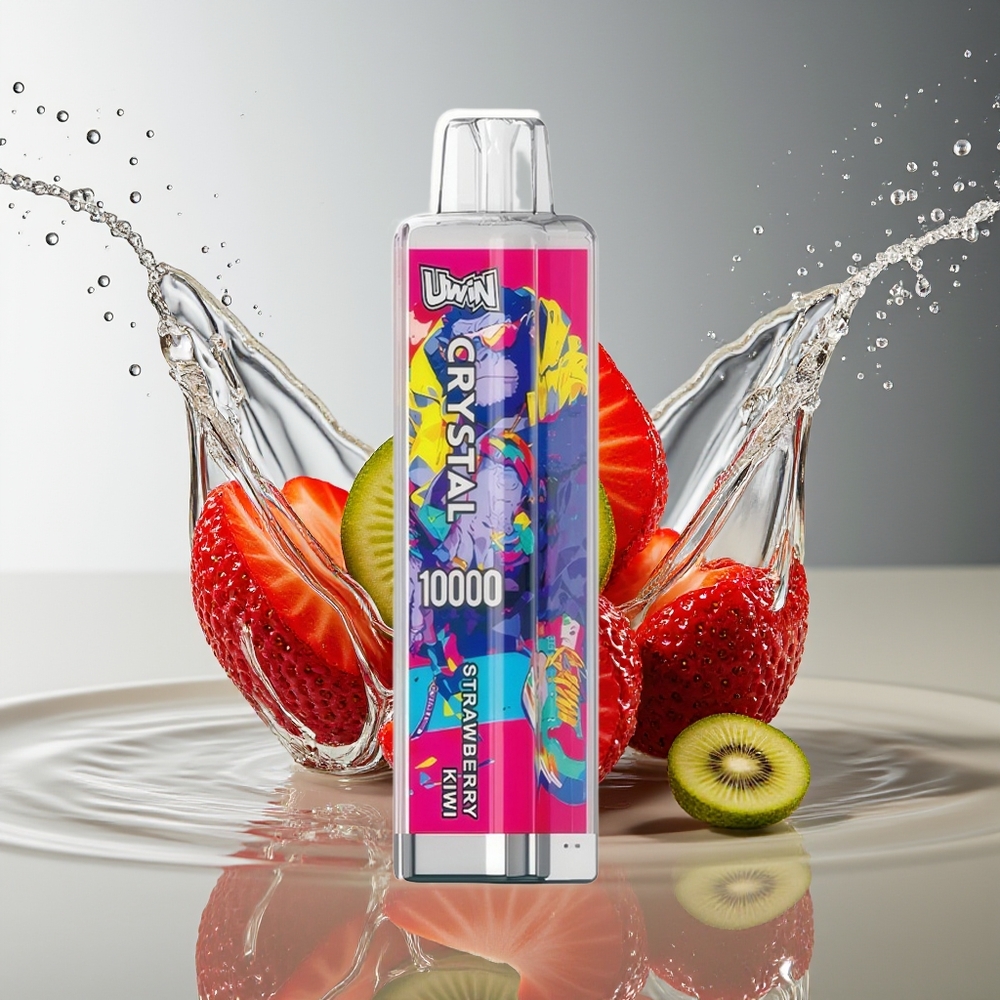 Uwin Crystal 10000 Puffs Aardbei Kiwi RGB