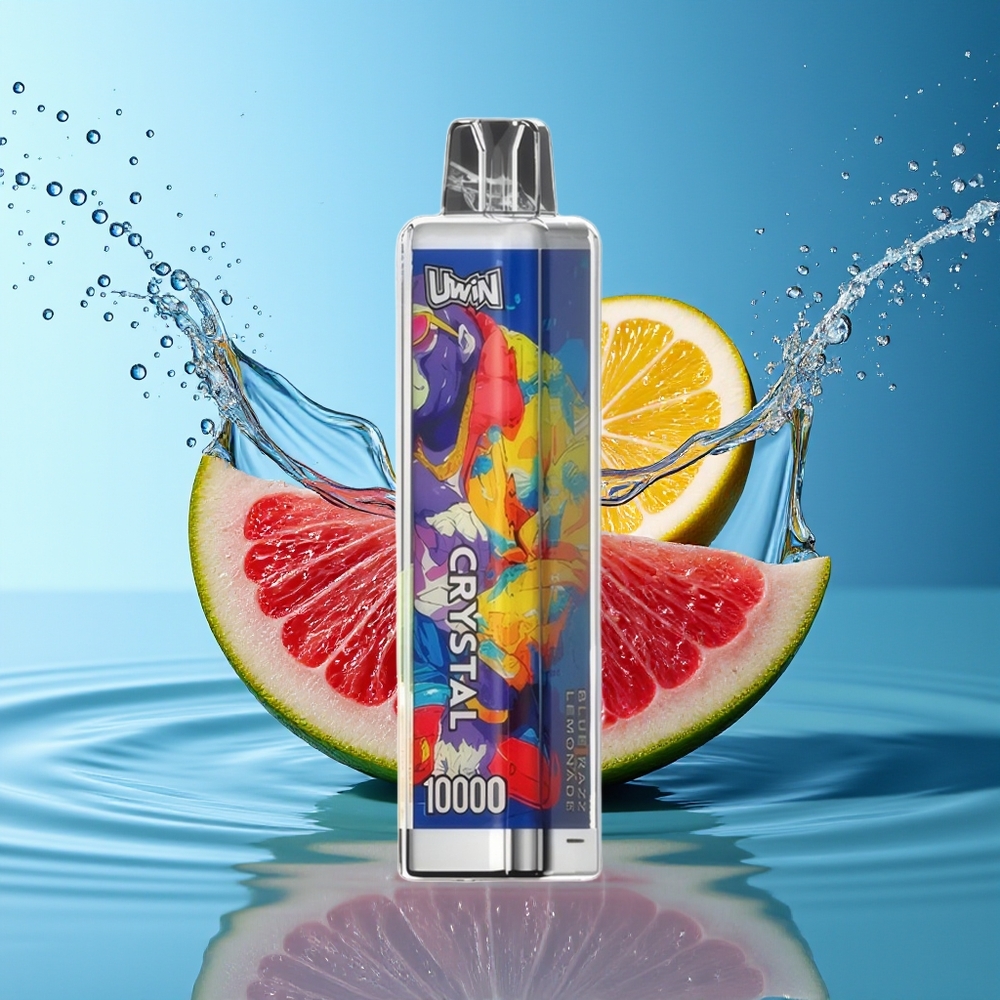 Uwin Crystal 10000 Puffs Blauwe Framboos Limonade RGB Licht