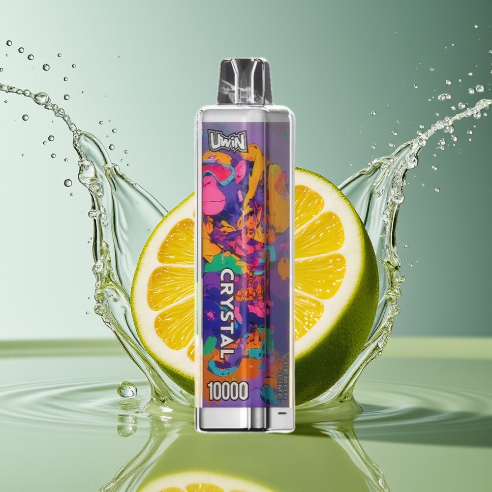 Uwin Crystal 10000 Puffs Citroen Limoen RGB Verlichting