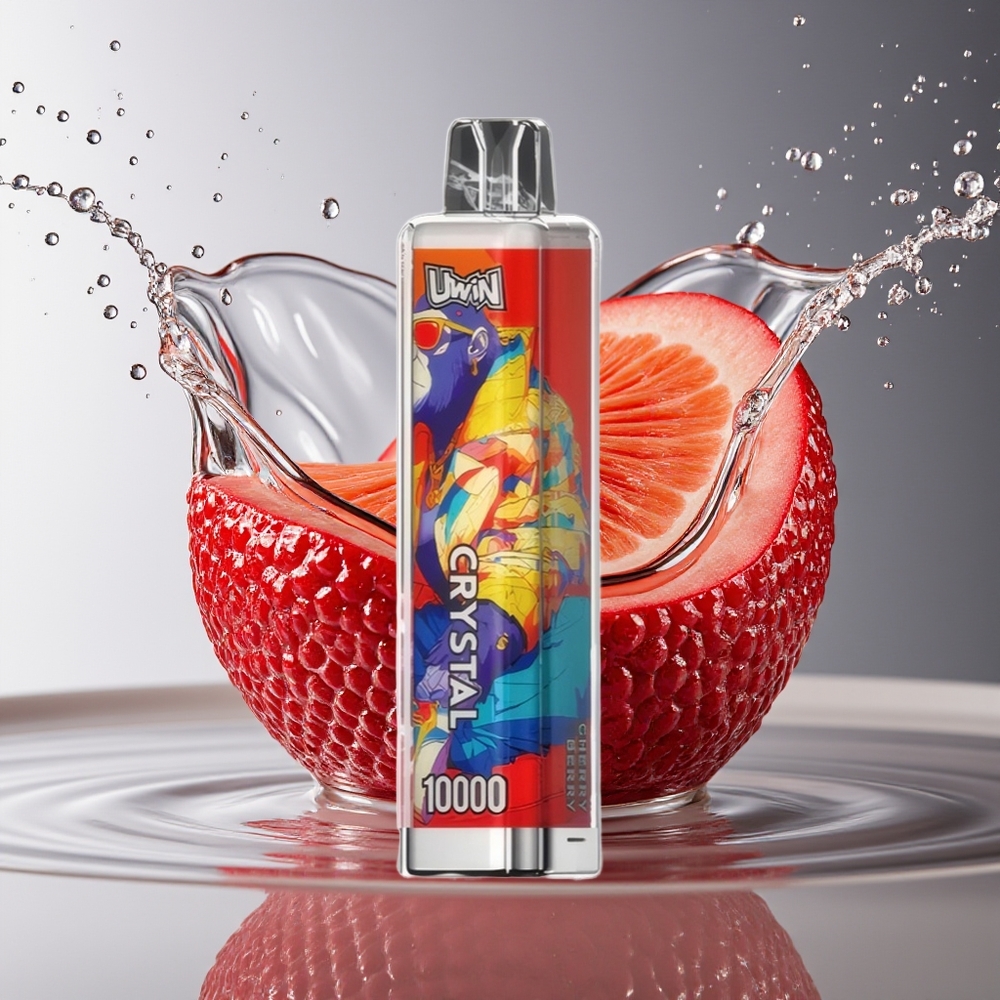 Uwin Crystal 10000 Puffs Kers Bes Wegwerp Vape met RGB-verlichting