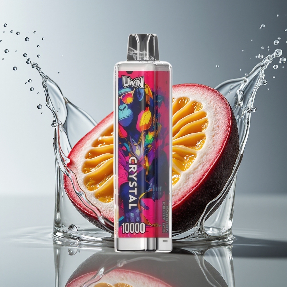 Uwin Crystal 10000 Puffs Passievrucht IJs RGB