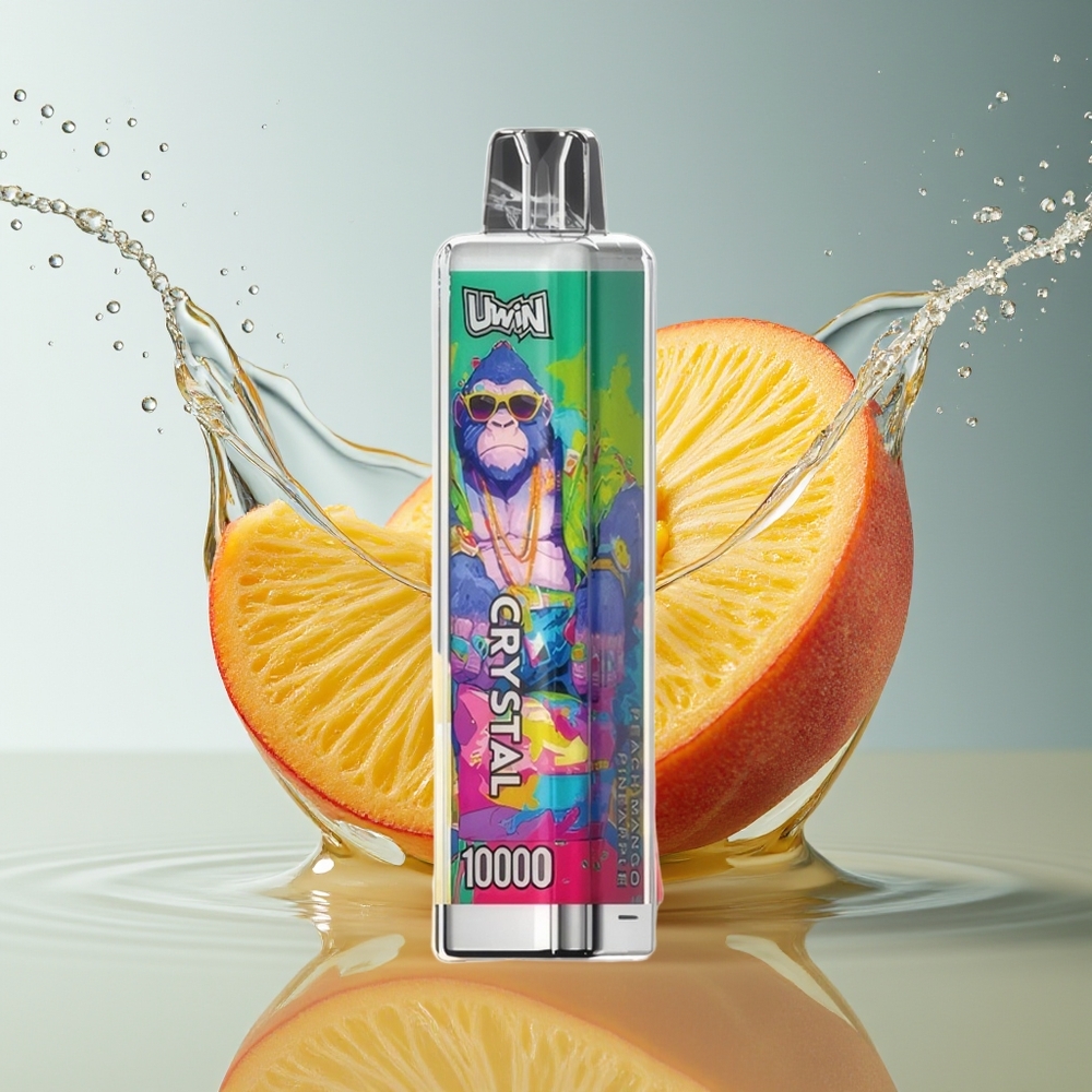 Uwin Crystal 10000 Puffs Perzik Mango Ananas RGB
