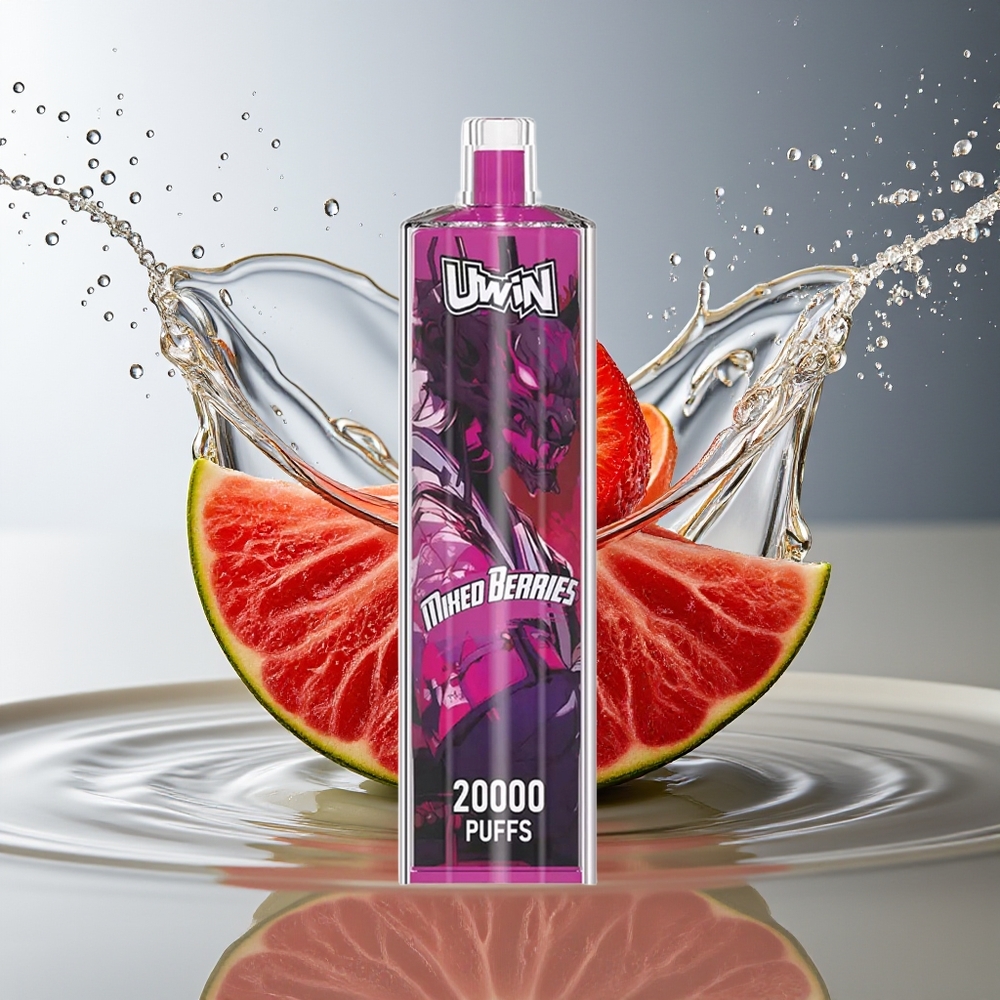 Uwin Shisha Crystal 20000 Puffs Gemengde Bessen Mesh Coil Type-C 650mAh 22ml