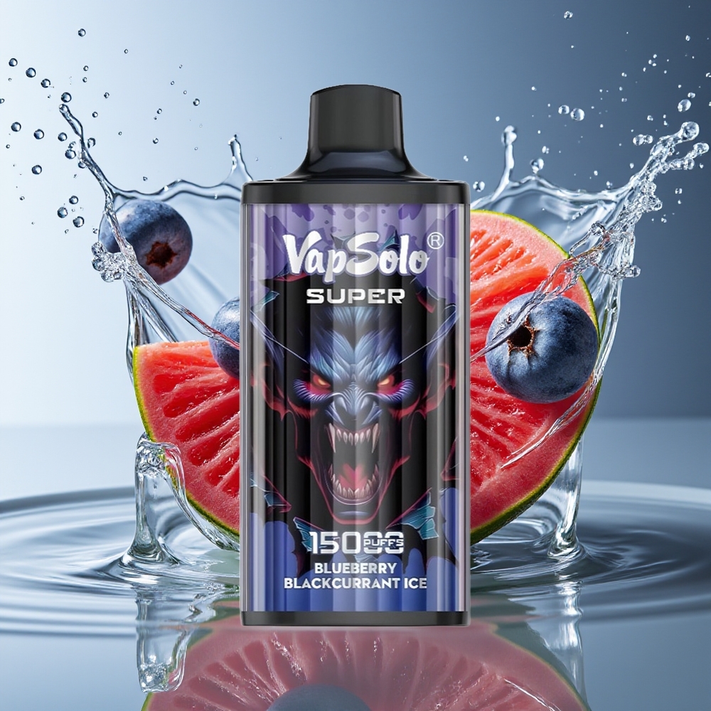 Vapsolo Super 15000 Puffs 40ml Blauwe Bes Zwarte Bes Ijs Type-C 850mah Mesh