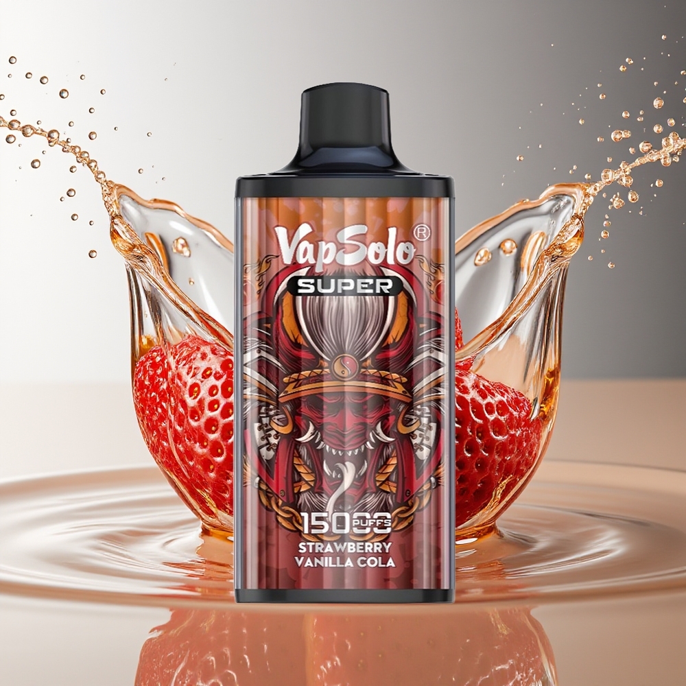 Vapsolo Super 15000 Puffs Aardbei Vanille Cola 40ml 850mAh Mesh Type-C