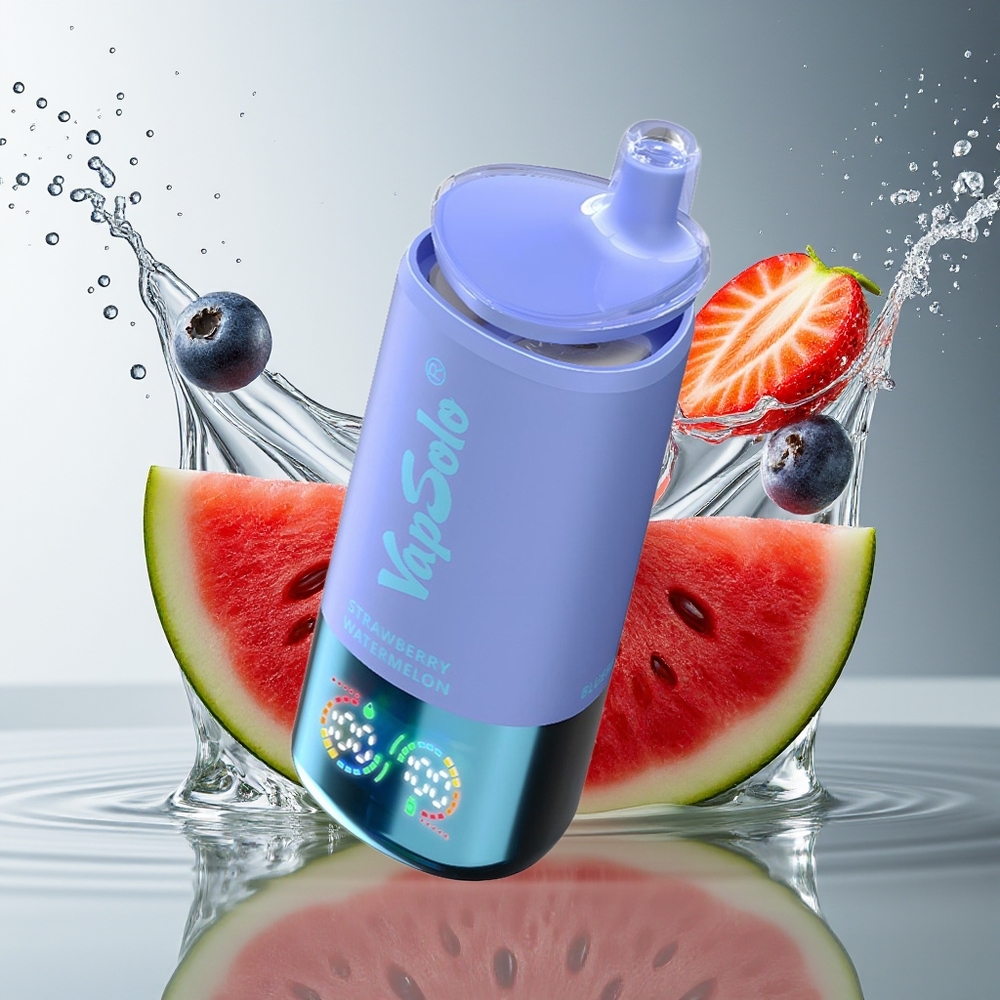 VapSolo Triple 30000 Puffs Aardbei Watermeloen & Blauwe Bes IJs Type-C 40ml 3 Tank