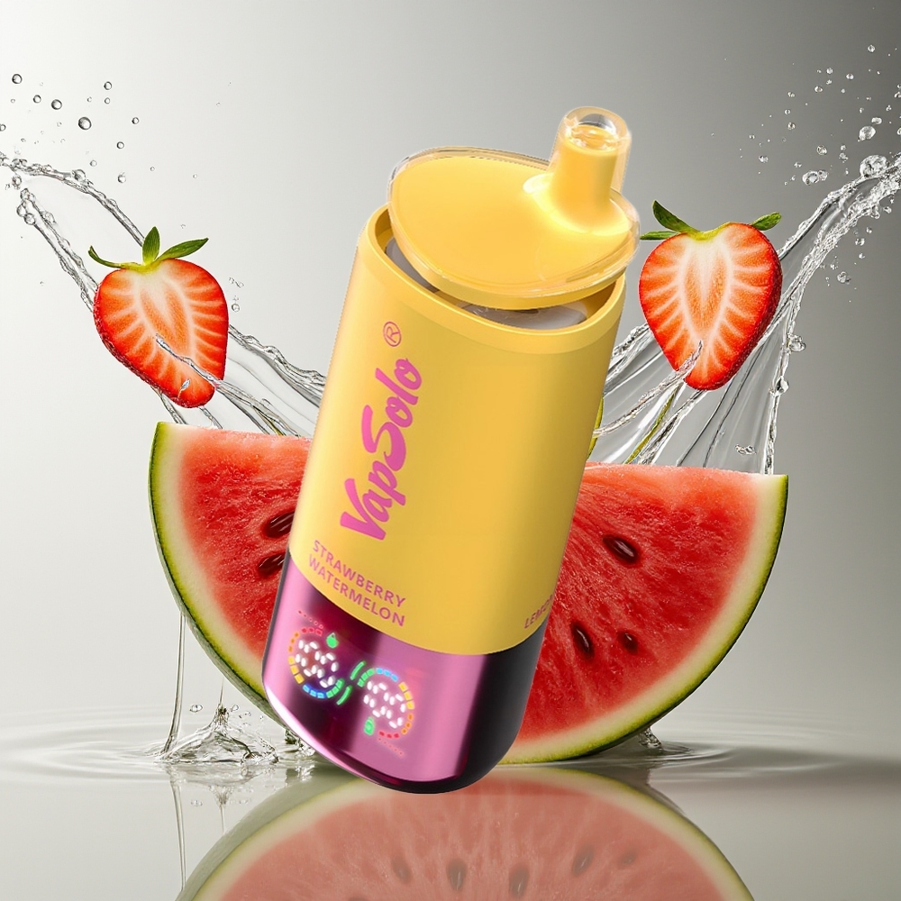 VapSolo Triple 30000 Puffs Aardbei Watermeloen & Citroen Perzik 40ml Type-C 3Tank