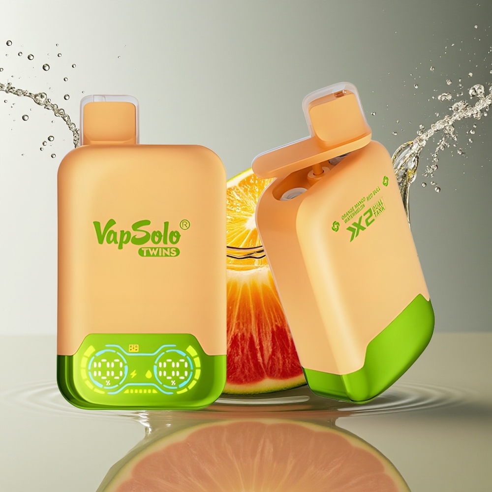 Vapsolo Twins 20000 Puffs 40ml 2 Tanks Oranje Mango Watermelon & Red Bull Type-C