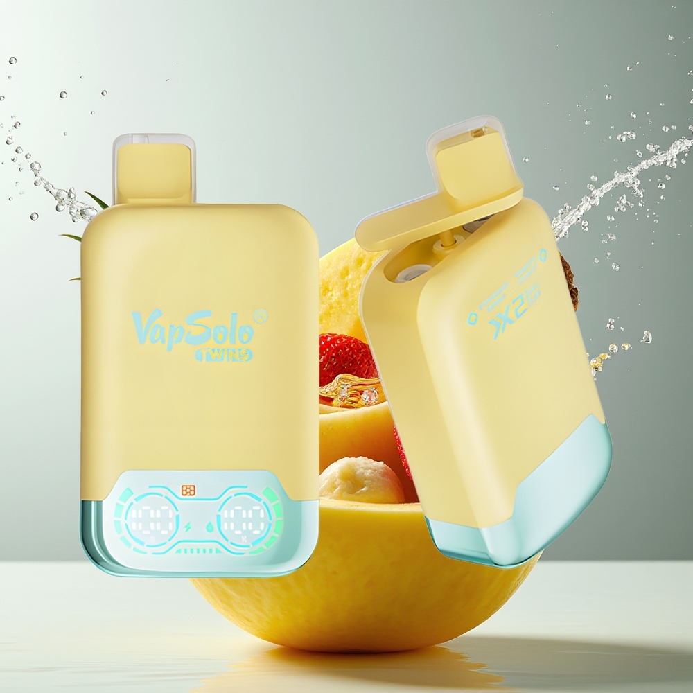 Vapsolo Twins 20000 Puffs 40ml 2xTank Type-C Ananas Kokos & Aardbei Banaan