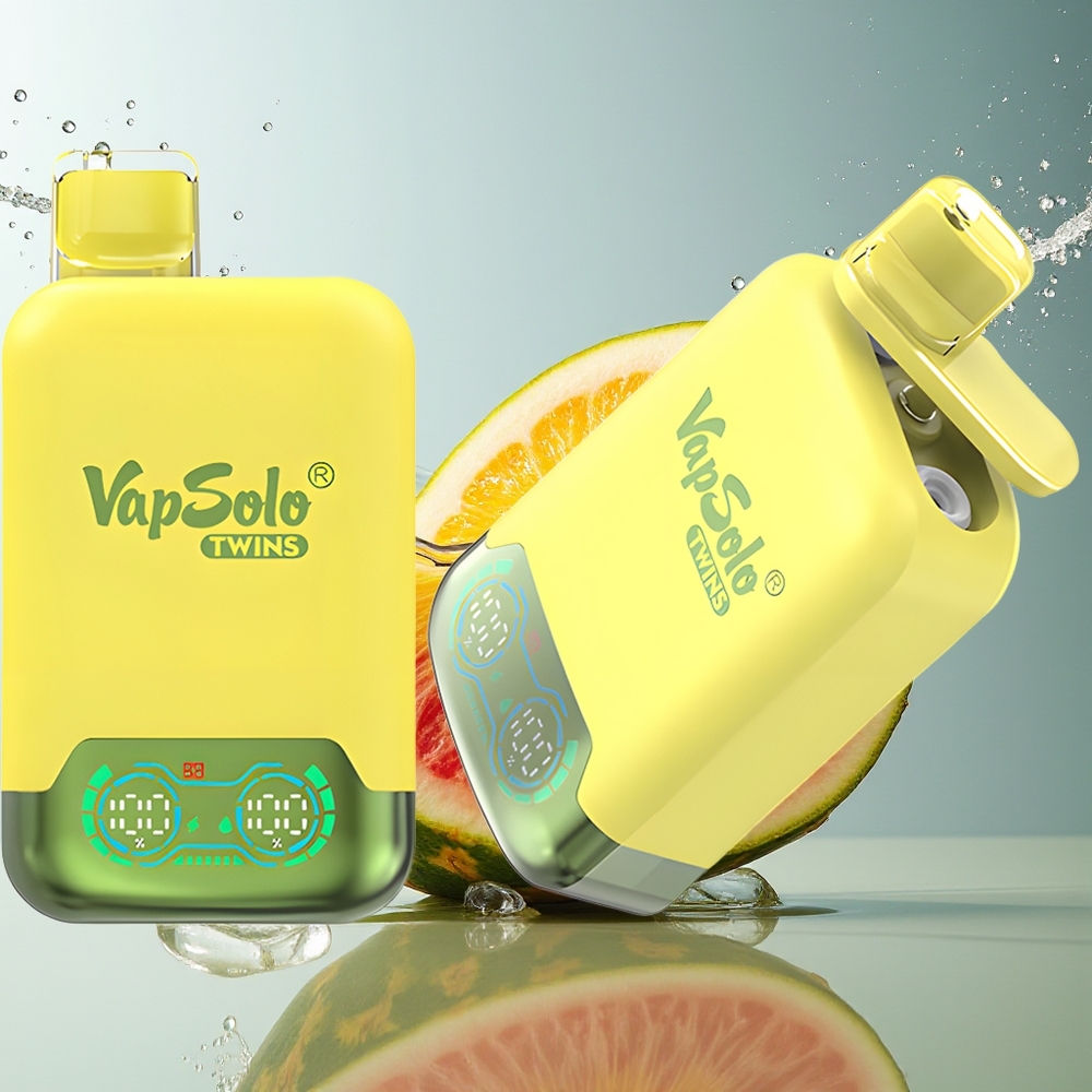 Vapsolo Twins 20000 Puffs 40ml Ananas Kokos & Watermeloen IJs Type-C 2 Tanks