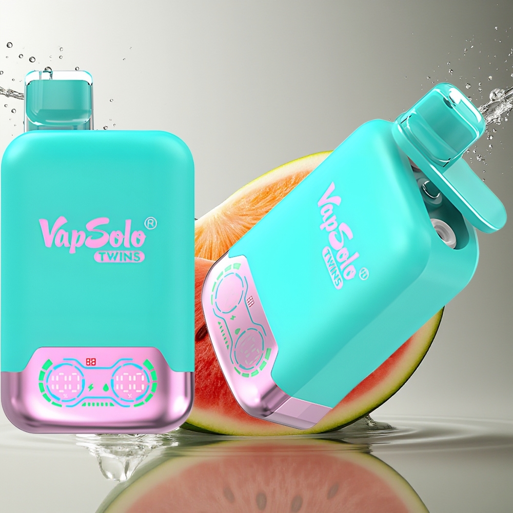 Vapsolo Twins 20000 Puffs 40ml Drievoudige Meloen & Framboos Watermeloen Type-C