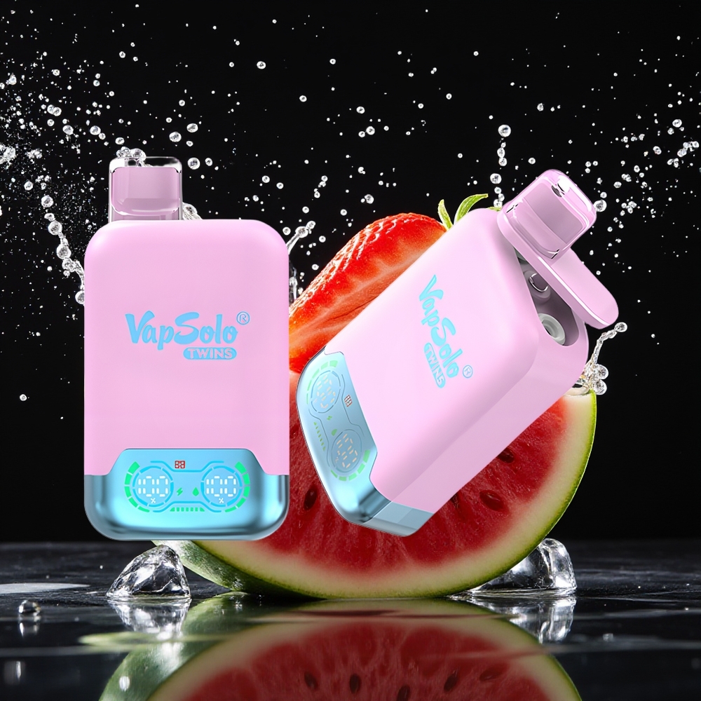 Vapsolo Twins 20000 Puffs 40ml Zwarte IJs Drakenfruit Aardbei & Framboos Watermeloen Type-C