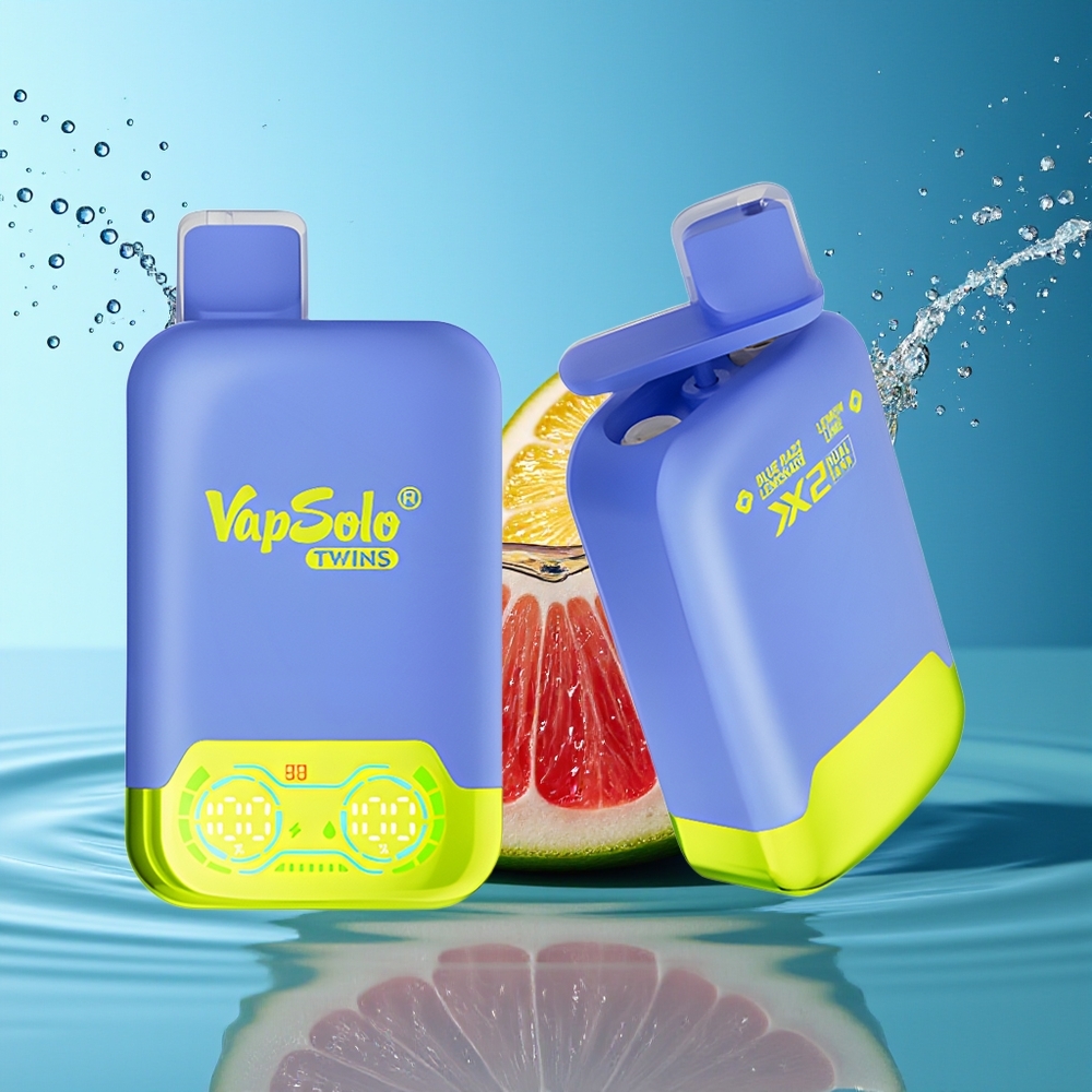 Vapsolo Twins 20000 Puffs Blauwe Framboos Limonade & Citroen Limoen 40ml Type-C