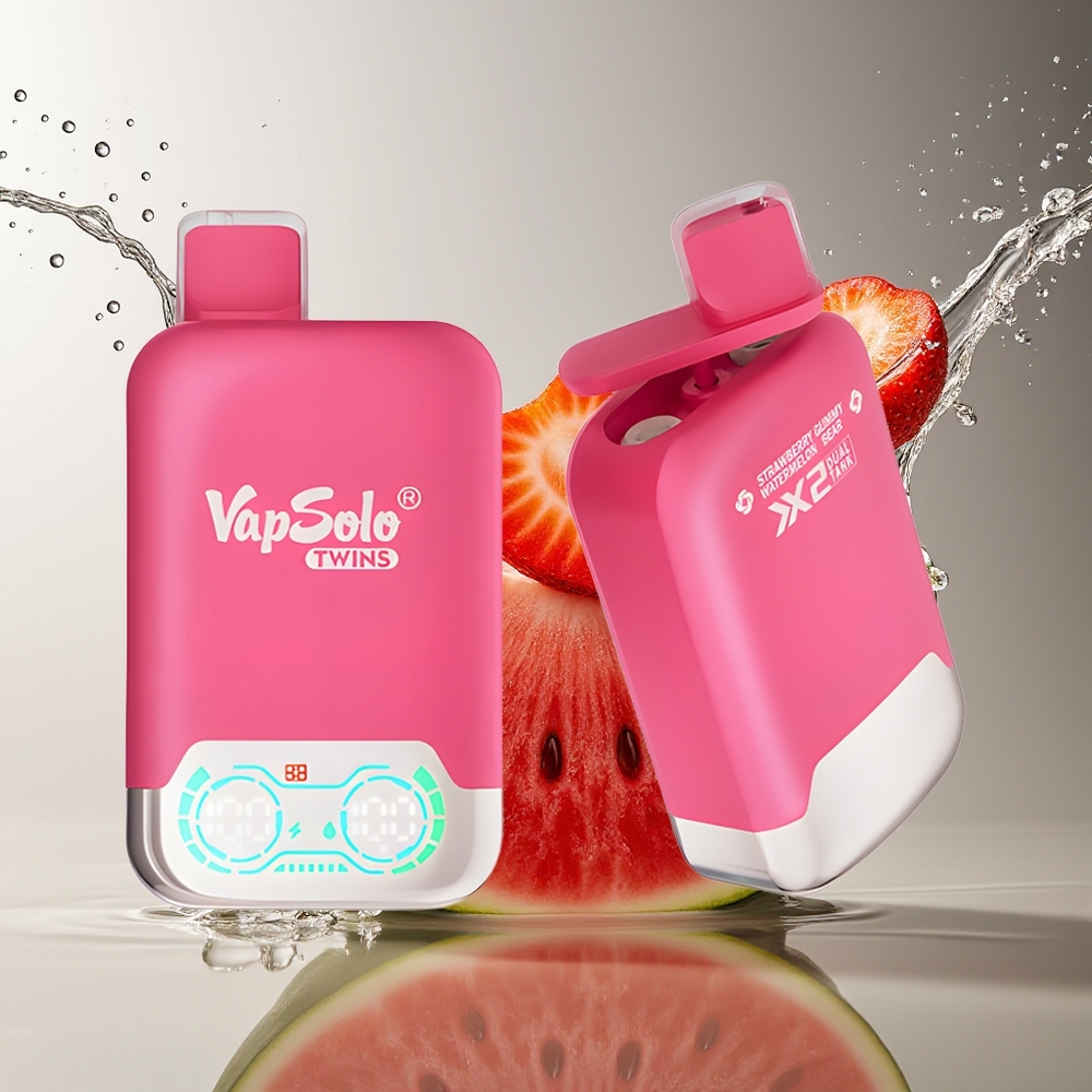 Vapsolo Twins 20000 Puffs Dubbele Tank Aardbei Watermeloen & Gummi Beer Type-C