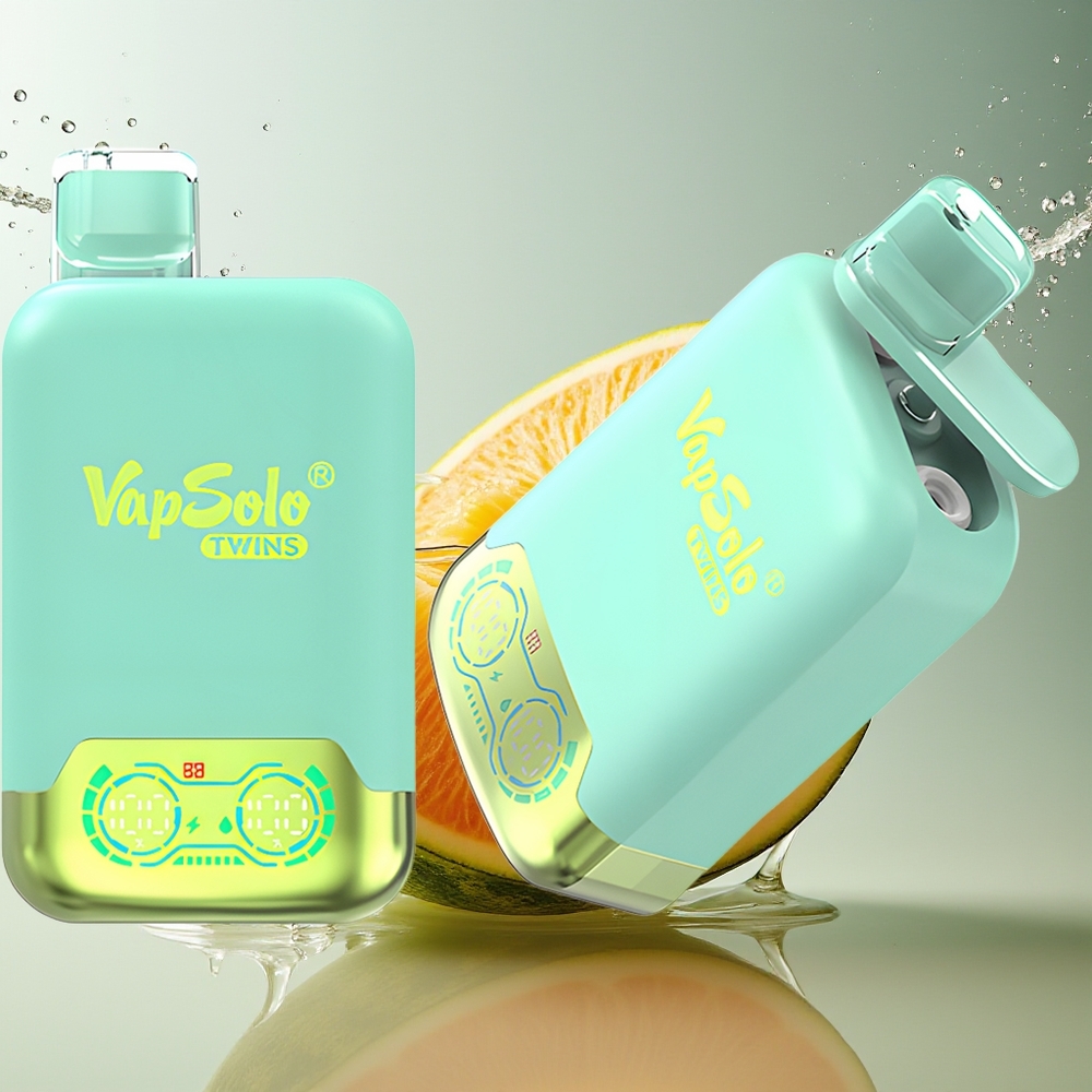 Vapsolo Twins 20000 Puffs Wegwerp Vape Drievoudige Meloen & Ananas Kokos Type-C 40ml