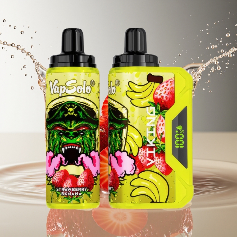 VapSolo VIKING 12000 Puffs Aardbei Banaan Display Type-C