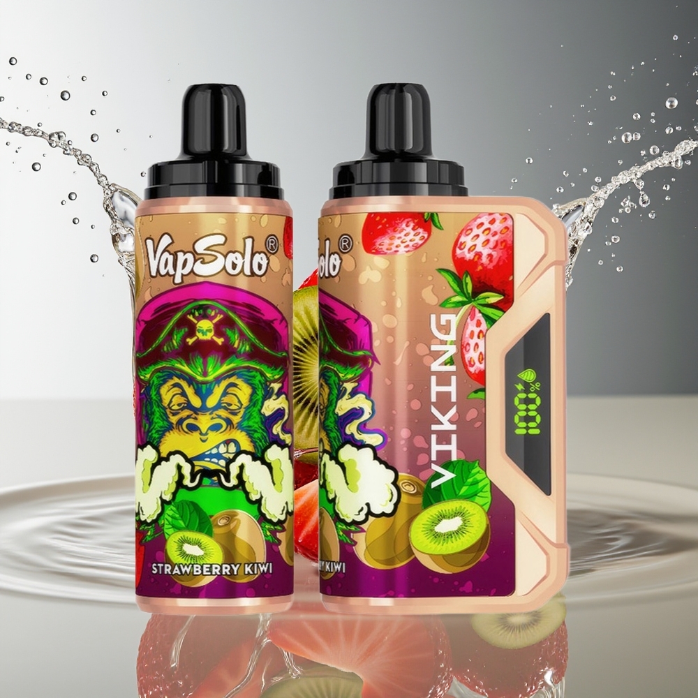 VapSolo VIKING 12000 Puffs Wegwerp Vape Aardbei Kiwi Type-C 22ml 20/50mg