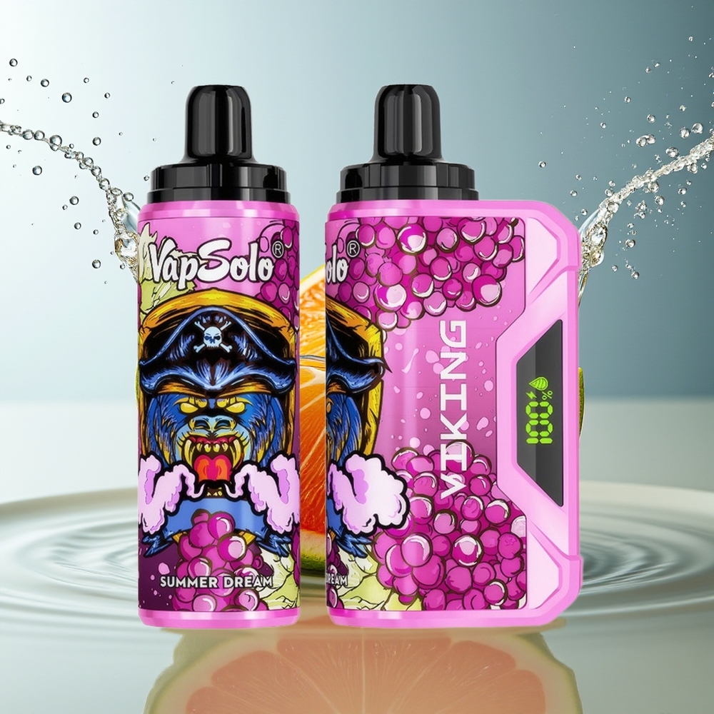 VapSolo VIKING 12000 Puffs Zomerdroom 22ml Type-C LED 20/50mg