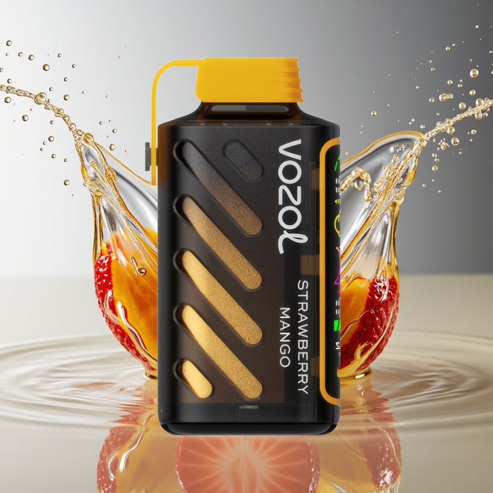 VOZOL Gear Power 20000 Puffs Aardbei Mango Dual Mesh Coil Full Screen Display 20mL