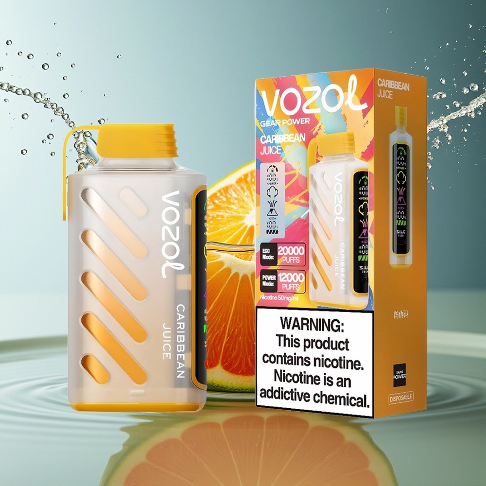 VOZOL Gear Power 20000 Puffs Dual Mesh Coil 20mL Caribisch Sap