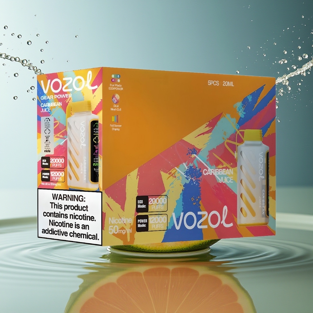 VOZOL Gear Power 20000 Puffs Dual Mesh Coil 20mL Caribisch Sap
