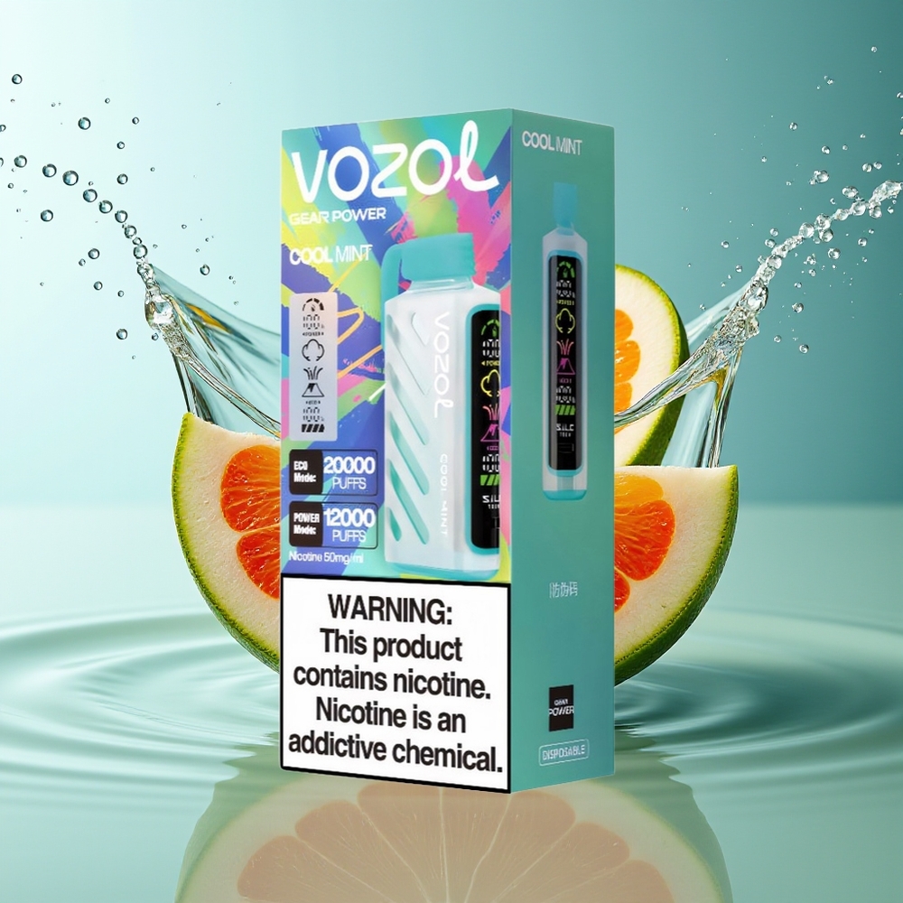 VOZOL Gear Power 20000 Puffs Dual Mesh Coil 20mL Koel Munt