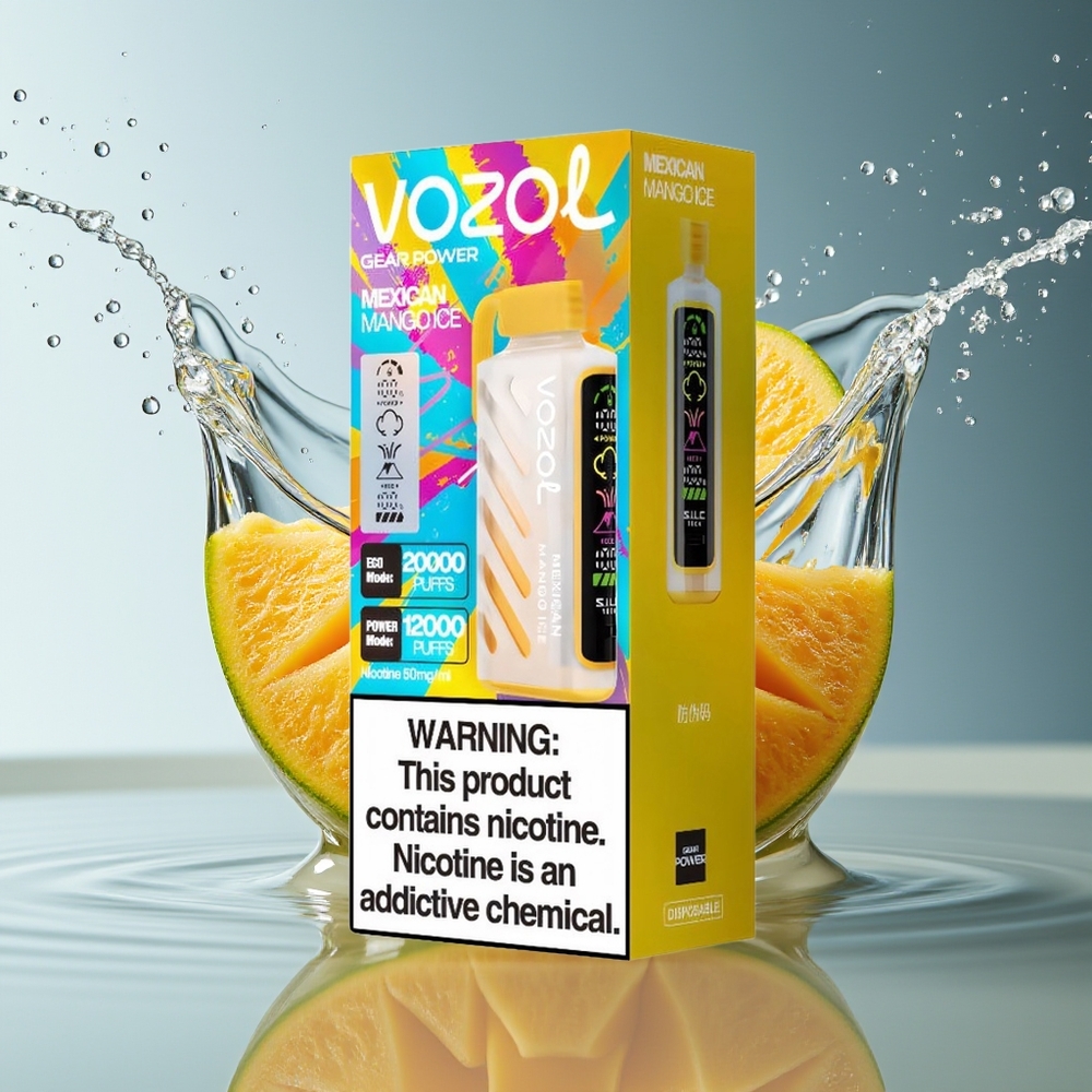 VOZOL Gear Power 20000 Puffs Mexicaans Mango IJs Dual Mesh 20mL 50mg
