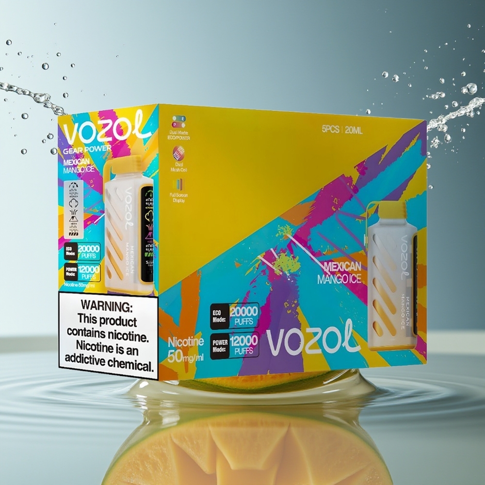 VOZOL Gear Power 20000 Puffs Mexicaans Mango IJs Dual Mesh 20mL 50mg