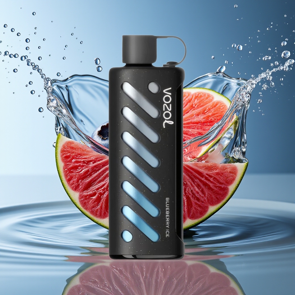 VOZOL Gear Shisha 25000 Puffs Bosbes Ijs S.i.L.C Tech Dual Mesh 5mg/ml 1000mAh