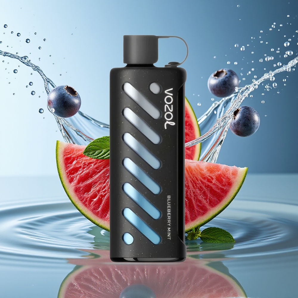 VOZOL Gear Shisha 25000 Puffs Bosbes Munt S.i.L.C Tech Dual Mesh 5mg/ml 1000mAh