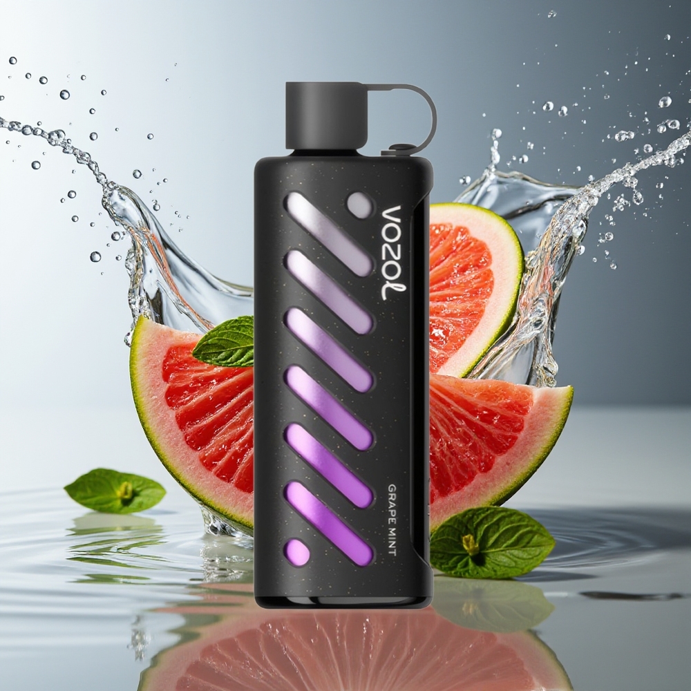 VOZOL Gear Shisha 25000 Puffs Druif Munt Dual Mesh S.i.L.C Tech 1000mAh 5mg/ml