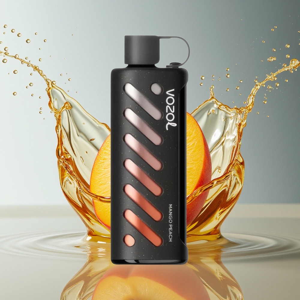 VOZOL Gear Shisha 25000 Puffs Mango Perzik Dual Mesh S.i.L.C Tech 1000mAh 5mg/ml