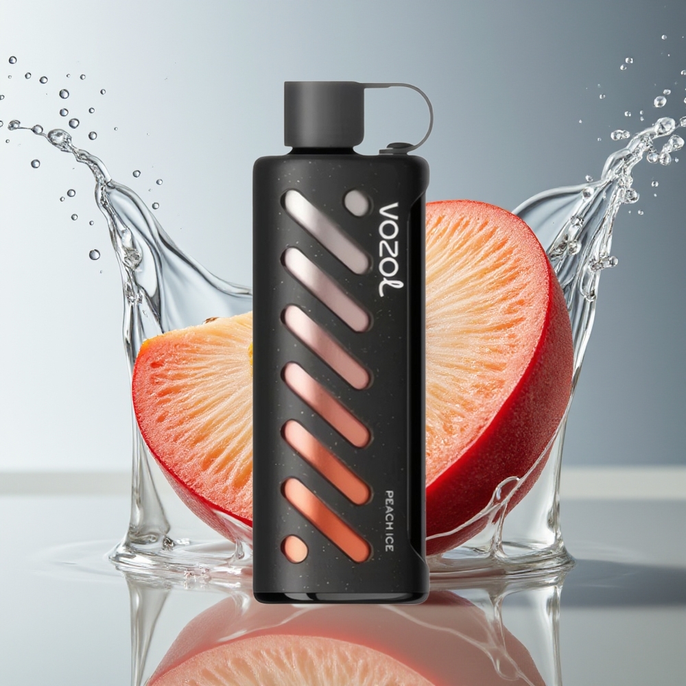 VOZOL Gear Shisha 25000 Puffs Perzik IJs Dual Mesh 1000mAh 5mg/ml S.i.L.C Tech