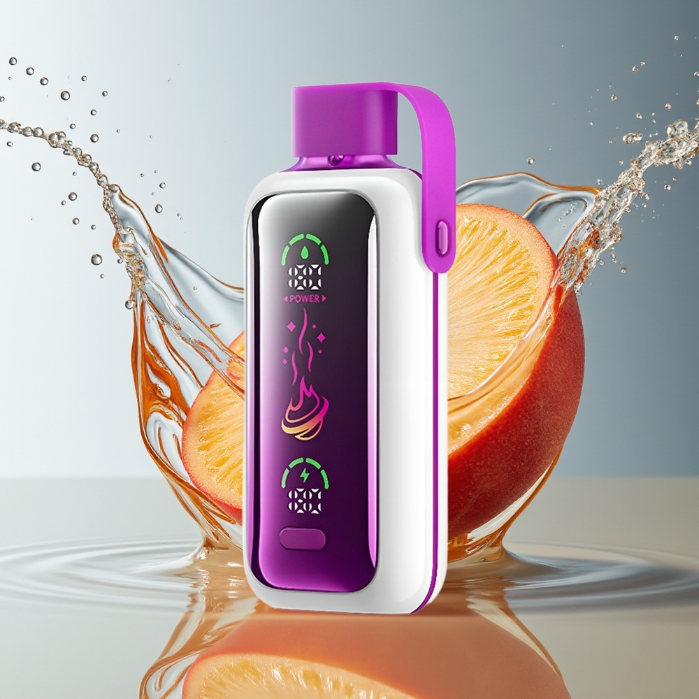 VOZOL Star 20000 Puffs Perziken IJs 2.2" HD Spiegel Scherm Dual Mesh 650mAh 0/20/50mg