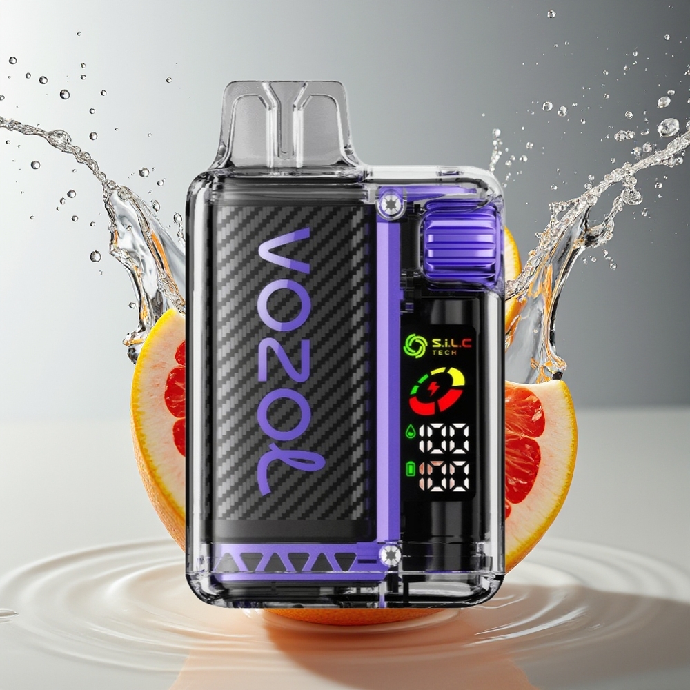VOZOL Vista 20000 Puffs Herbruikbare Vape Vlierbloesem Grapefruit 650mAh OLED S.i.L.C Dual Mesh 6W MCU PCR 65% TPD MTL