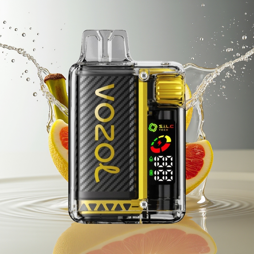 VOZOL Vista 20000 Puffs Herlaadbare Vape Drakenvrucht Banaan Kers 650mAh OLED MCU 6W