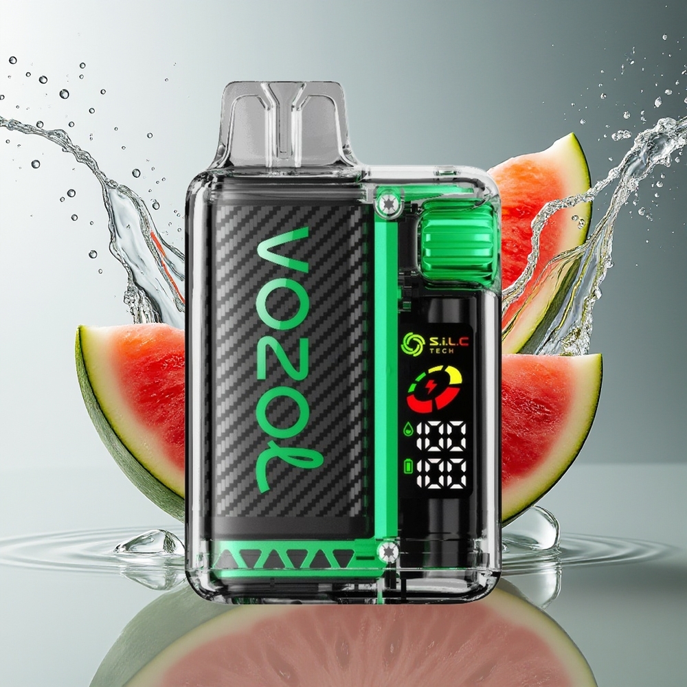 VOZOL Vista 20000 Puffs Herlaadbare Wegwerp Vape Watermeloen Ijs OLED MCU PCR