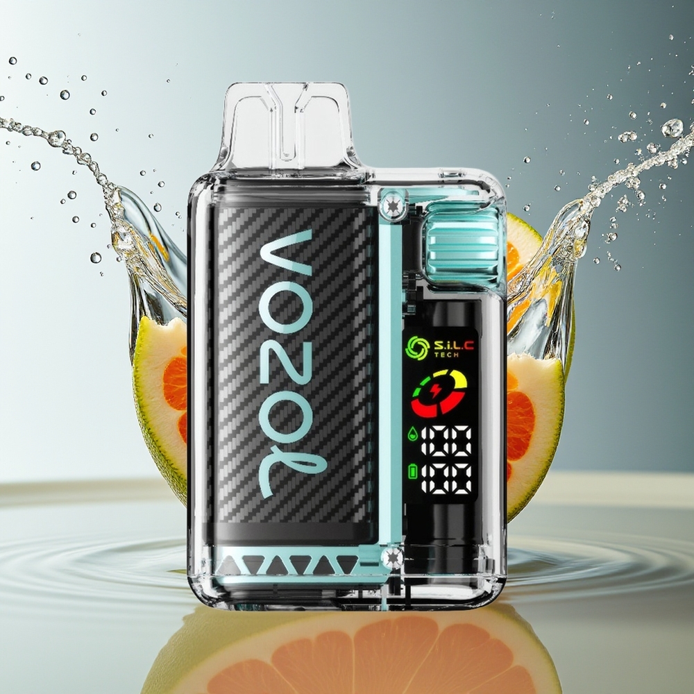 VOZOL Vista 20000 Puffs Herlaadbare Wegwerp Vape Zure Appel IJs OLED MCU Dual Mesh