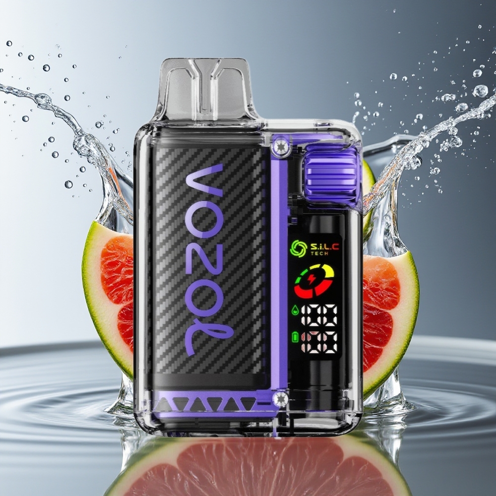 VOZOL Vista 20000 Puffs Oplaadbare Wegwerp Vape Druiven IJs OLED MCU PCR 65%