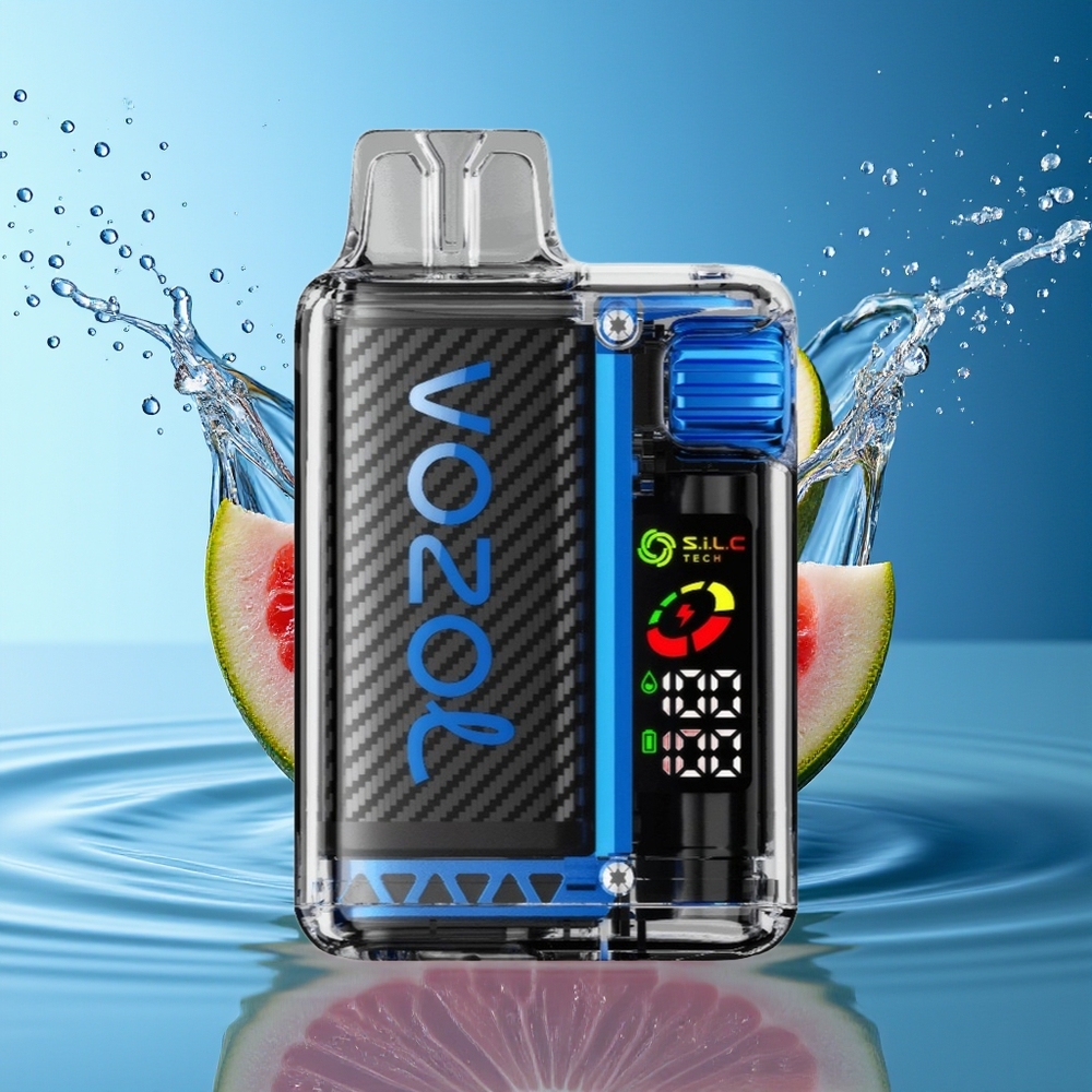 VOZOL Vista 20000 Pufs Oplaadbare Wegwerp Vape Blauwe Framboos IJs OLED MCU Dual Mesh